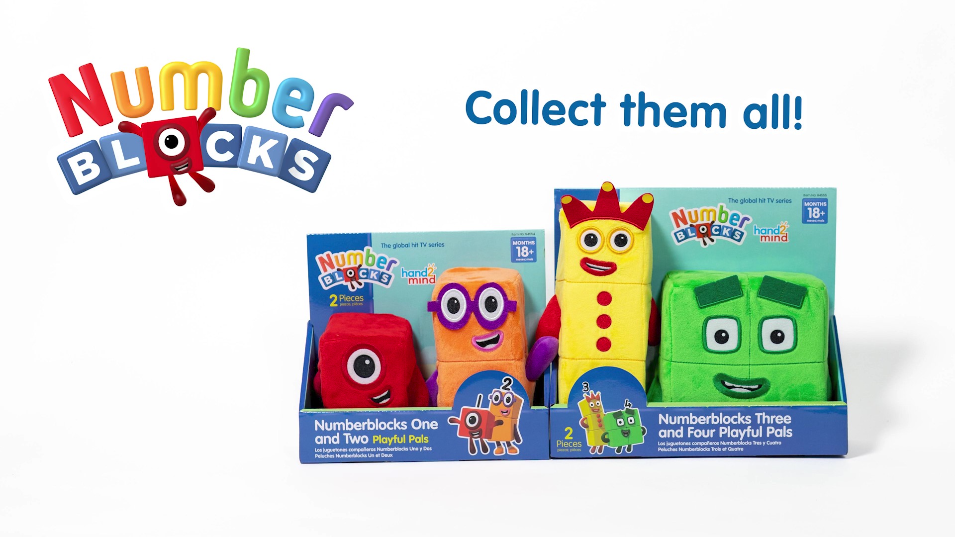 Amazon.com: hand2mind Numberblocks One & Two Playful Pals, Plush